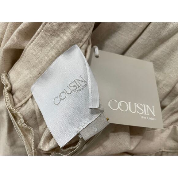 The Cousin The Label Malto Dress Cream Size Small NWT Ruffled Tier Romantic - Picture 11 of 13